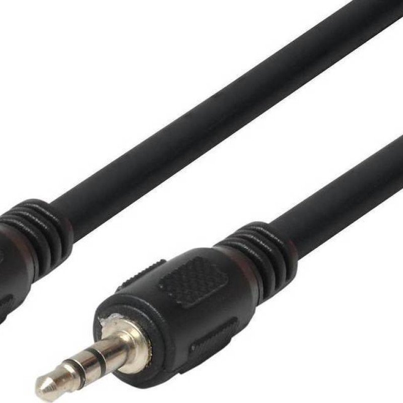 Καλώδιο 3.5mm Jack Male σε 3.5mm Jack Male 5m - Χρώμα: Μαύρο