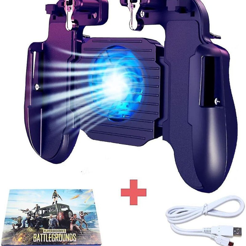 PUPG 4 σε 1 Mobile Gamepad - Multifunction Mobile Controller με Ανεμιστήρα - Χρώμα: Μαύρο