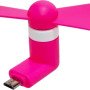 Μίνι Ανεμιστηράκι με Υποδοχή Micro USB - Χρώμα: Φούξια