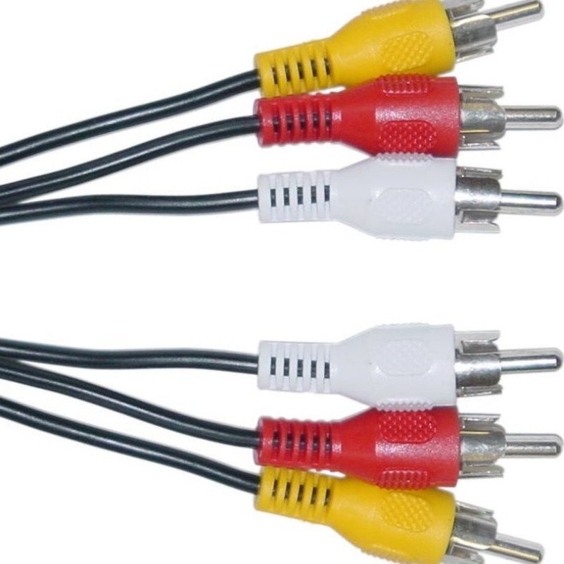 Καλώδιο 3x RCA Male - 3x RCA Male 1.5m - Χρώμα: Μαύρο