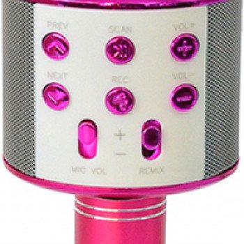 Ασύρματο Μικρόφωνο WS-858 Wireless Bluetooth Karaoke Handheld Microphone USB KTV Player Bluetooth Mic Speaker Record Music - Χρώμα: Φούξια