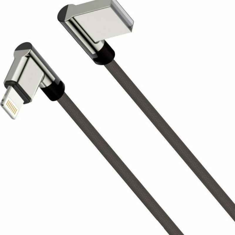 OPTIVA OPC23i Καλώδιο Angle (90°) USB σε Lightning 2m - Χρώμα: Μαύρο