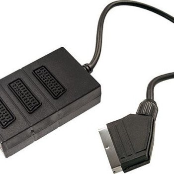 SCART Plug Male to 3 SCART Socket Female Adaptor Box Bulk SCART Plug Male to 3 SCART Socket Female Adaptor Box Bulk