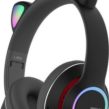 Ασύρματα / Ενσύρματα Bluetooth Ακουστικά CAT LED RGB L450 - Χρώμα: Μαύρο