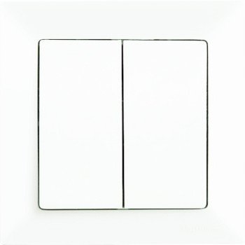 Χωνευτός Διπλός Διακόπτης Τοίχου για Έλεγχο Φωτισμού με Πλαίσιο & Δύο Πλήκτρα - Χρώμα: Λευκό