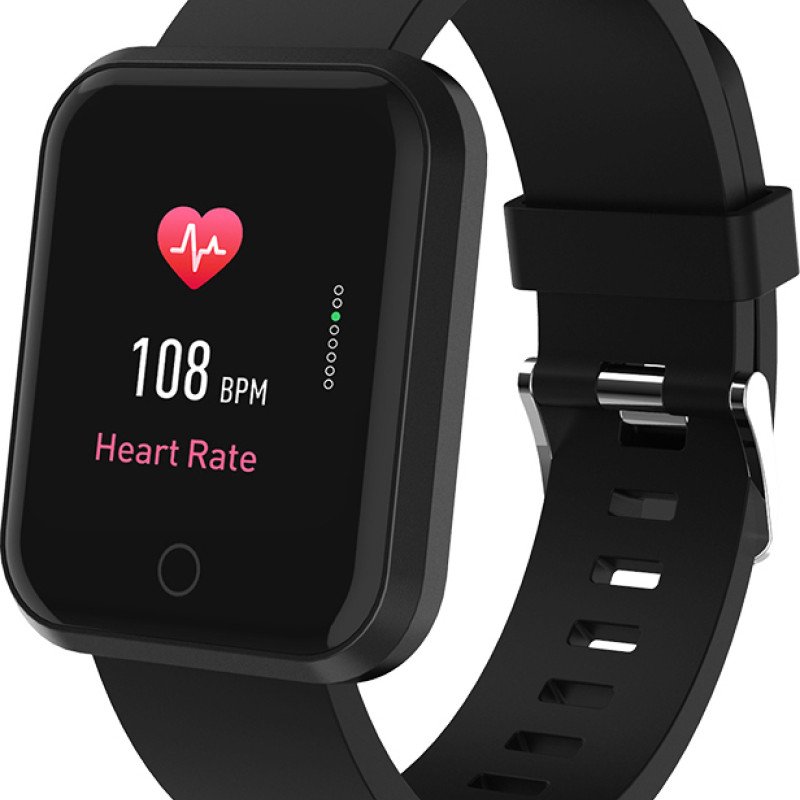 Forever ForeVigo SW-300 42mm Smartwatch με Παλμογράφο - Χρώμα: Μαύρο