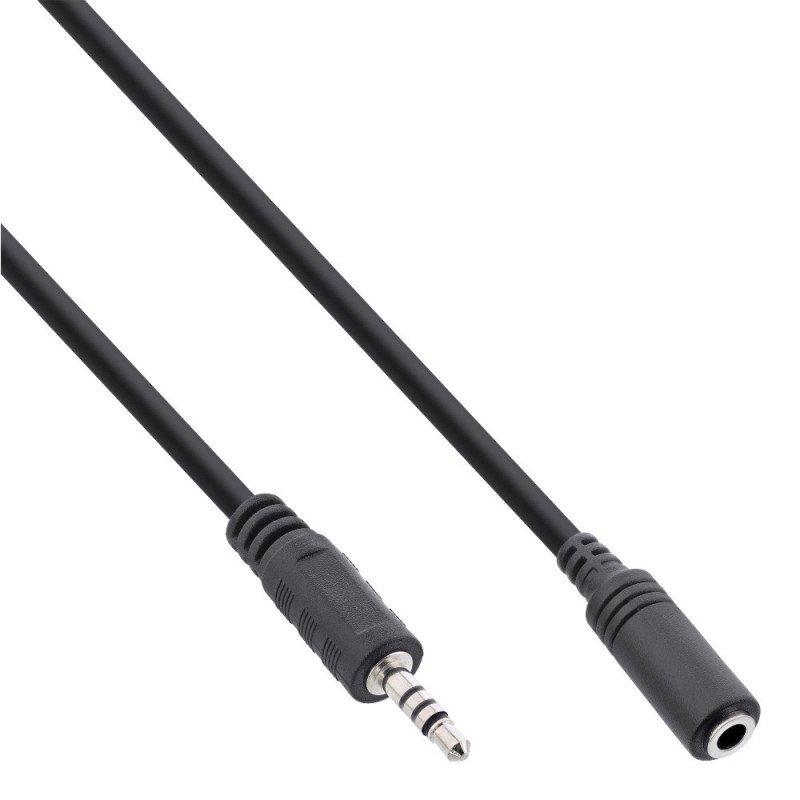 Καλώδιο 2.5mm Jack Male σε 3.5mm Jack Female 1.5m - Χρώμα: Μαύρο