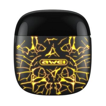 Awei T28 Pro In-ear Bluetooth Handsfree Ακουστικά με Θήκη Φόρτισης Ice Crack - Χρώμα: Μαύρο & Γκρι Awei T28 Pro In-ear Bluetooth Handsfree Ακουστικά με Θήκη Φόρτισης Ice Crack - Χρώμα: Μαύρο & Γκρι