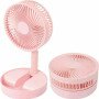 Μίνι Επαναφορτιζόμενος Ανεμιστήρας USB ZK-20321 - Χρώμα: Ροζ