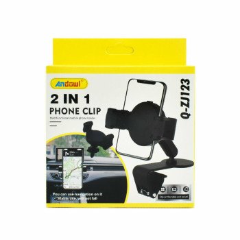 Andowl Q-ZJ123 Βάση Κινητού Αυτοκινήτου 4.0 - 6.5" με Ρυθμιζόμενα Άγκιστρα - Χρώμα: Μαύρο Andowl Q-ZJ123 Βάση Κινητού Αυτοκινήτου 4.0 - 6.5" με Ρυθμιζόμενα Άγκιστρα - Χρώμα: Μαύρο