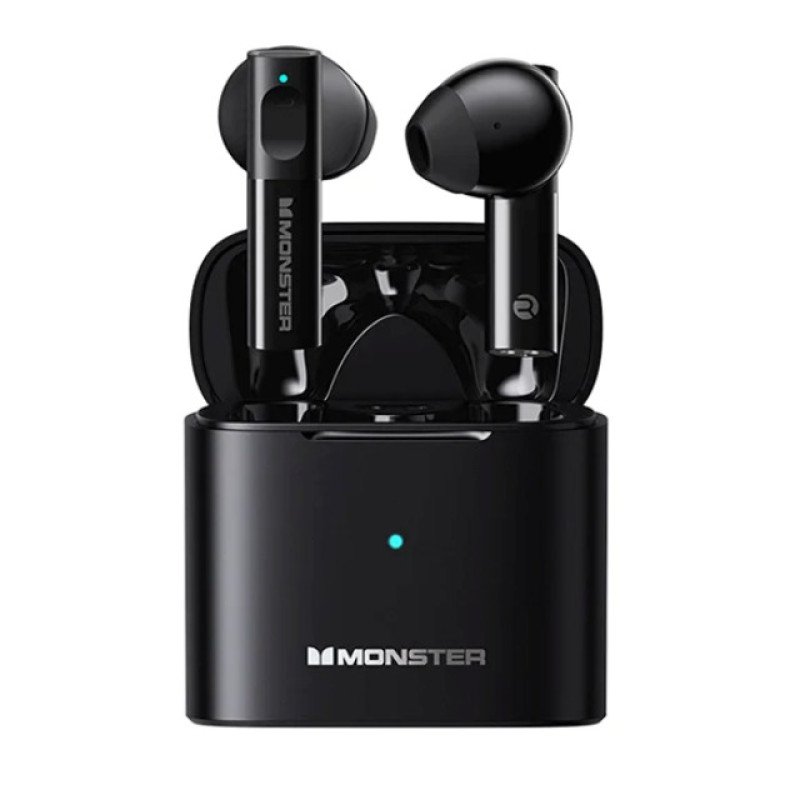 Monster XKT03 Earbud Bluetooth Handsfree Ακουστικά με Θήκη Φόρτισης - Χρώμα: Μαύρο