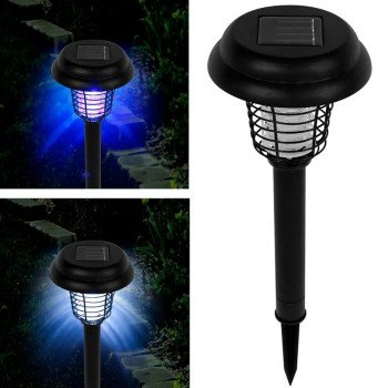 LED Ηλιακό Καρφωτό Φωτιστικό & Εντομοπαγίδα 2 σε 1 Solar Bug Zapper - Χρώμα: Μαύρο LED Ηλιακό Καρφωτό Φωτιστικό & Εντομοπαγίδα 2 σε 1 Solar Bug Zapper - Χρώμα: Μαύρο