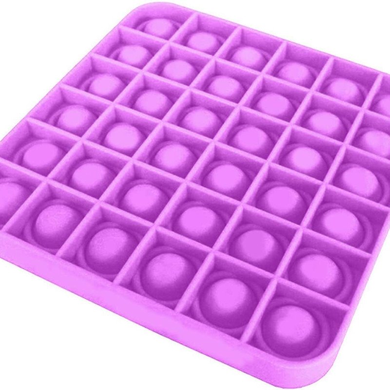 Pop it Fidget Antistress Παιχνίδι Ανακούφισης για Παιδιά Τετράγωνο - Χρώμα: Μωβ