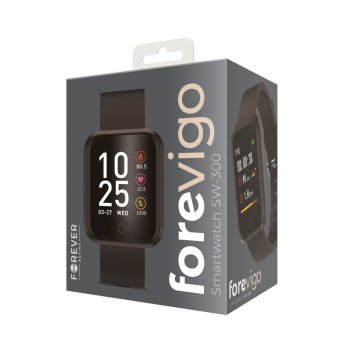 Forever ForeVigo SW-300 42mm Smartwatch με Παλμογράφο - Χρώμα: Μαύρο Forever ForeVigo SW-300 42mm Smartwatch με Παλμογράφο - Χρώμα: Μαύρο