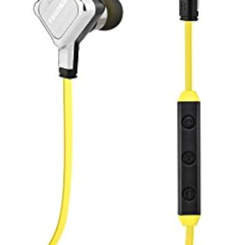 Fineblue FA-90 Sport Ασύρματα Bluetooth Ακουστικά με Αντοχή στον Ιδρώτα - Χρώμα: Μαύρο - Κίτρινο