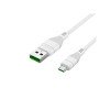 PZX v167 Fast Charging Cable 5A USB To Micro USB 1.2m Data Cable / Καλώδιο Φόρτισης και Μεταφοράς Δεδομένων - Χρώμα: Λευκό