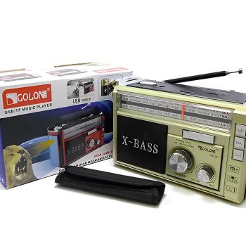 GOLON RX-381 Φορητό Επαναφορτιζόμενο Ραδιόφωνο Μπαταρίας με USB - Χρώμα: Χρυσό GOLON RX-381 Φορητό Επαναφορτιζόμενο Ραδιόφωνο Μπαταρίας με USB - Χρώμα: Χρυσό
