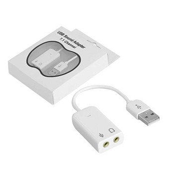 Εξωτερική USB Κάρτα Ήχου USB 7.1 - Χρώμα: Άσπρο Εξωτερική USB Κάρτα Ήχου USB 7.1 - Χρώμα: Άσπρο