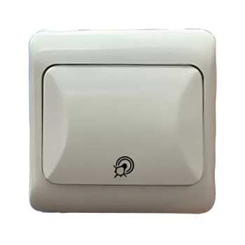 Διακόπτης Μπουτόν Φως - Χρώμα: Λευκό Διακόπτης Μπουτόν Φως - Χρώμα: Λευκό