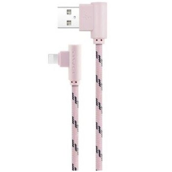 Καλώδιο Φόρτισης Awei CL-92 2m Lightning L Type Fast Charging Data Cable - Χρώμα: Χρυσό Ροζ Καλώδιο Φόρτισης Awei CL-92 2m Lightning L Type Fast Charging Data Cable - Χρώμα: Χρυσό Ροζ