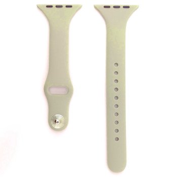 Smoothband Λουράκι Σιλικόνης με Pin για Apple Watch 38/40/41mm - Χρώμα: Κρεμ Smoothband Λουράκι Σιλικόνης με Pin για Apple Watch 38/40/41mm - Χρώμα: Κρεμ