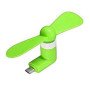 Μίνι Ανεμιστηράκι με Υποδοχή Micro USB - Χρώμα: Απαλό Πράσινο