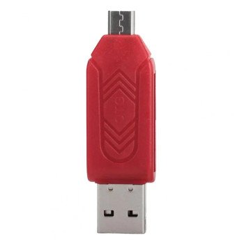 Memory Card Reader USB 2.0 / Micro USB για SD / Micro SD - Χρώμα: Κόκκινο Memory Card Reader USB 2.0 / Micro USB για SD / Micro SD - Χρώμα: Κόκκινο