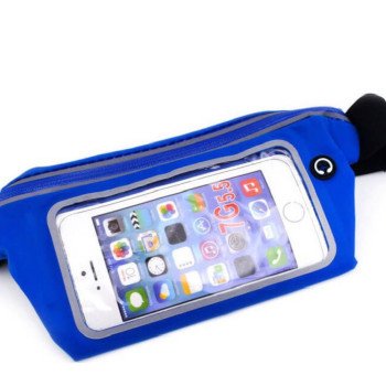 Αδιάβροχο Τσαντάκι Μέσης για Τρέξιμο 6.5'' - Χρώμα: Μπλέ