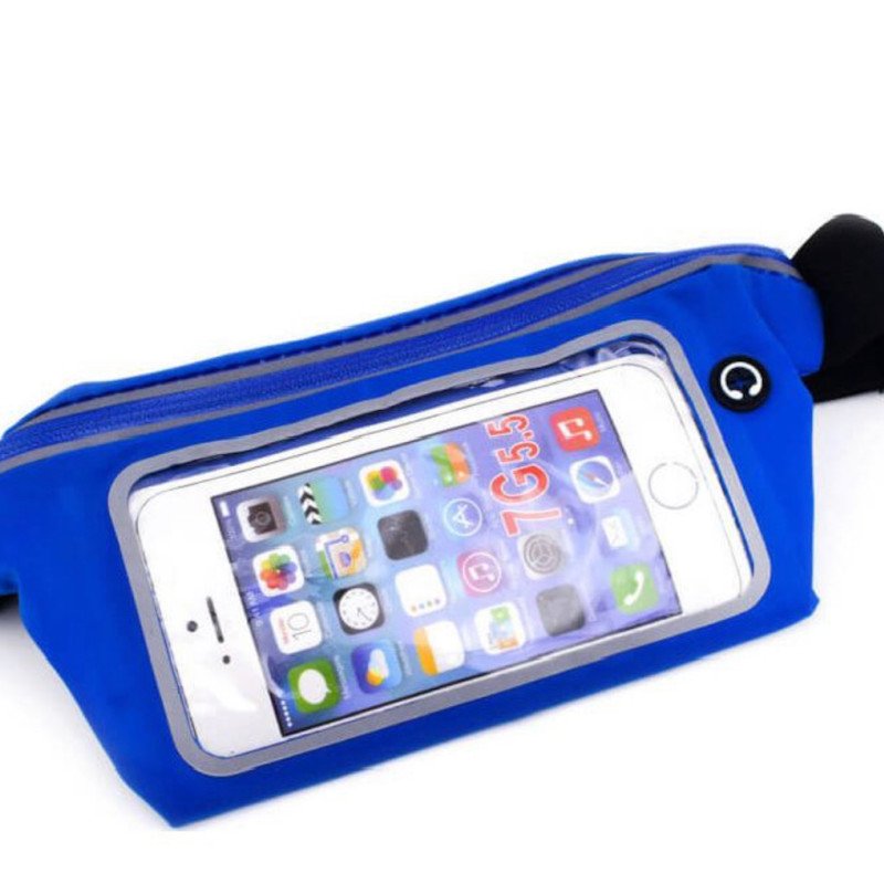 Αδιάβροχο Τσαντάκι Μέσης για Τρέξιμο 6.5'' - Χρώμα: Μπλέ