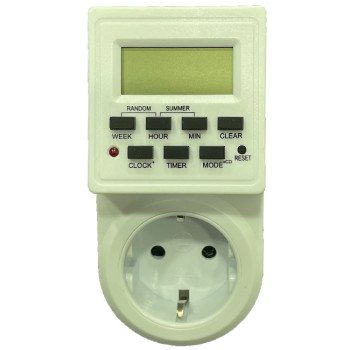 Εβδομαδιαίος Ψηφιακός Χρονοδιακόπτης 3500W Max - Χρώμα: Λευκό Εβδομαδιαίος Ψηφιακός Χρονοδιακόπτης 3500W Max - Χρώμα: Λευκό