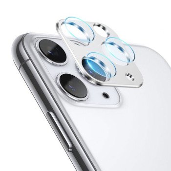 Wsfive Full Cover Full Glue Tζαμάκι Προστασίας Πίσω Κάμερας για για Apple iPhone 11 Pro/11 Pro Max - Χρώμα: Ασημί