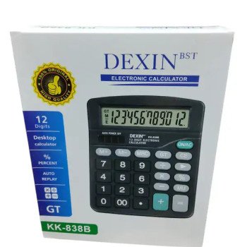 DEXIN KK-838B Αριθμομηχανή 12 Ψηφίων High Quality - Χρώμα: Μαύρο DEXIN KK-838B Αριθμομηχανή 12 Ψηφίων High Quality - Χρώμα: Μαύρο