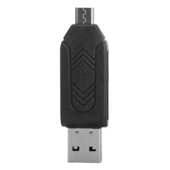 Memory Card Reader USB 2.0 / Micro USB για SD / Micro SD - Χρώμα: Μαύρο Memory Card Reader USB 2.0 / Micro USB για SD / Micro SD - Χρώμα: Μαύρο