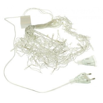 Χριστουγεννιάτικα 100 Λαμπάκια Ρεύματος LED Πολύχρωμα με Διάφανο Καλώδιο 16x8x9cm