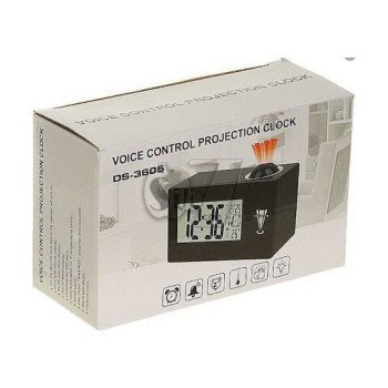 Ψηφιακό Επιτραπέζιο Ρολόι Προτζέκτορας με Ξυπνητήρι DS-3605 - Χρώμα: Μαύρο