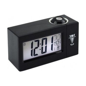 Ψηφιακό Επιτραπέζιο Ρολόι Προτζέκτορας με Ξυπνητήρι DS-3605 - Χρώμα: Μαύρο