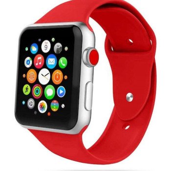 Smoothband Λουράκι Σιλικόνης με Pin για Apple Watch 38 / 40mm - Χρώμα: Κόκκινο Smoothband Λουράκι Σιλικόνης με Pin για Apple Watch 38 / 40mm - Χρώμα: Κόκκινο