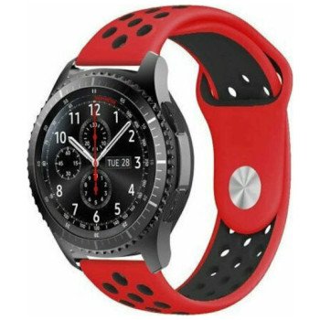 Smoothband Λουράκι Σιλικόνης με Pin & για Apple Watch 38 / 40mm - Χρώμα: Κόκκινο / Μαύρο Smoothband Λουράκι Σιλικόνης με Pin & για Apple Watch 38 / 40mm - Χρώμα: Κόκκινο / Μαύρο