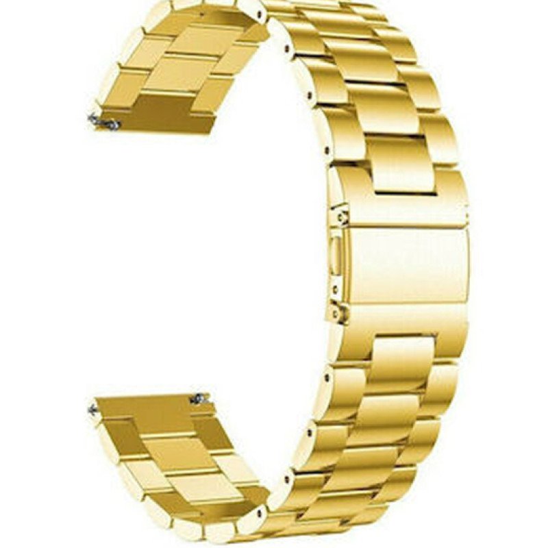 Μεταλλικό Λουράκι Stainless Steel για SmartWatches 20mm Universal - Χρώμα: Χρυσό