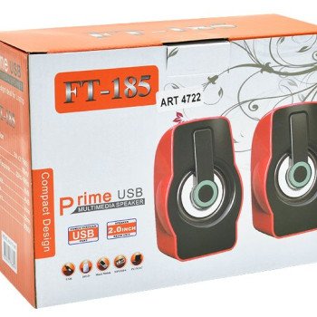 FT-185 Φορητά USB Ηχεία - Χρώμα: Μαύρο FT-185 Φορητά USB Ηχεία - Χρώμα: Μαύρο