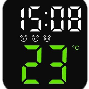 Επιτραπέζιο Ψηφιακό Ρολόι με Ξυπνητήρι & Πράσινα Γράμματα GH8015 - Χρώμα: Μαύρο Επιτραπέζιο Ψηφιακό Ρολόι με Ξυπνητήρι & Πράσινα Γράμματα GH8015 - Χρώμα: Μαύρο