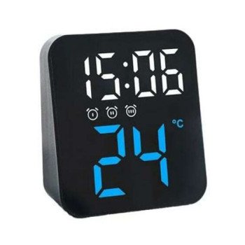 Επιτραπέζιο Ψηφιακό Ρολόι με Ξυπνητήρι & Μπλε Γράμματα GH8015 - Χρώμα: Μαύρο Επιτραπέζιο Ψηφιακό Ρολόι με Ξυπνητήρι & Μπλε Γράμματα GH8015 - Χρώμα: Μαύρο