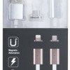 Καλώδιο Μαγνητικό LED USB σε Lightning 1m - Χρώμα: Ασημί
