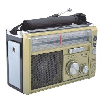 GOLON RX-381 Φορητό Επαναφορτιζόμενο Ραδιόφωνο Μπαταρίας με USB - Χρώμα: Χρυσό GOLON RX-381 Φορητό Επαναφορτιζόμενο Ραδιόφωνο Μπαταρίας με USB - Χρώμα: Χρυσό