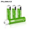 PUJIMAX Επαναφορτιζόμενες Μπαταρίες AAA 1.5V 1100mAh με Υποδοχή Type-C 2 Τεμάχια - Χρώμα: Πράσινο