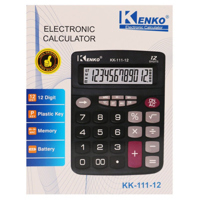 DEXIN KK-111-12 Αριθμομηχανή 12 Ψηφίων High Quality - Χρώμα: Μαύρο DEXIN KK-111-12 Αριθμομηχανή 12 Ψηφίων High Quality - Χρώμα: Μαύρο