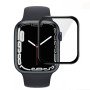 Full Cover Full Glue Τζαμάκι Προστασίας Οθόνης Ρολογίου για Apple Watch Series 7 41mm - Χρώμα: Μαύρο