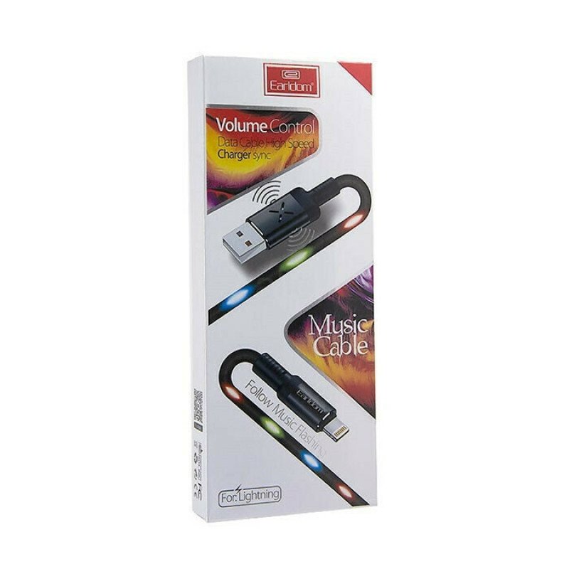 Earldom EC-053I Καλώδιο Φόρτισης με Φωτάκια LED / Volume Control LED Light Cable Lightning 1M Earldom EC-053I Καλώδιο Φόρτισης με Φωτάκια LED / Volume Control LED Light Cable Lightning 1M