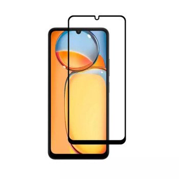 Full Cover Full Glue Τζαμάκι Προστασίας Οθόνης για Xiaomi Redmi 13C / Poco C65 - Χρώμα: Μαύρο
