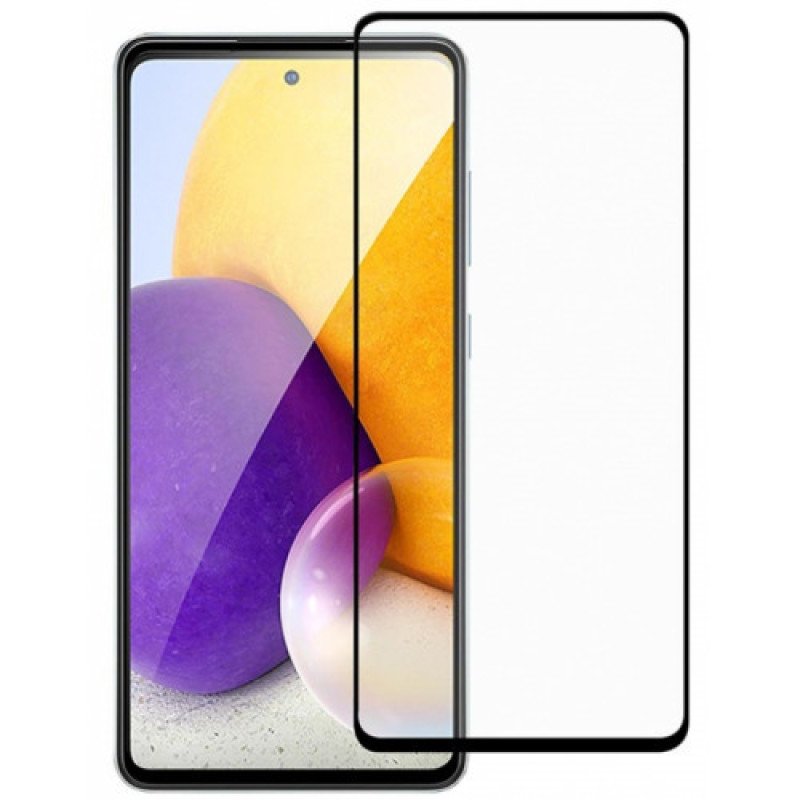 Full Cover Full Glue Τζαμάκι Προστασίας Οθόνης για Samsung Galaxy A05 - Χρώμα: Μαύρο